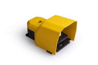 PPK Serisi Plastik Korumalı 1NO+1NC Taşıma Kol Delikli Tekli Sarı Plastik Pedal